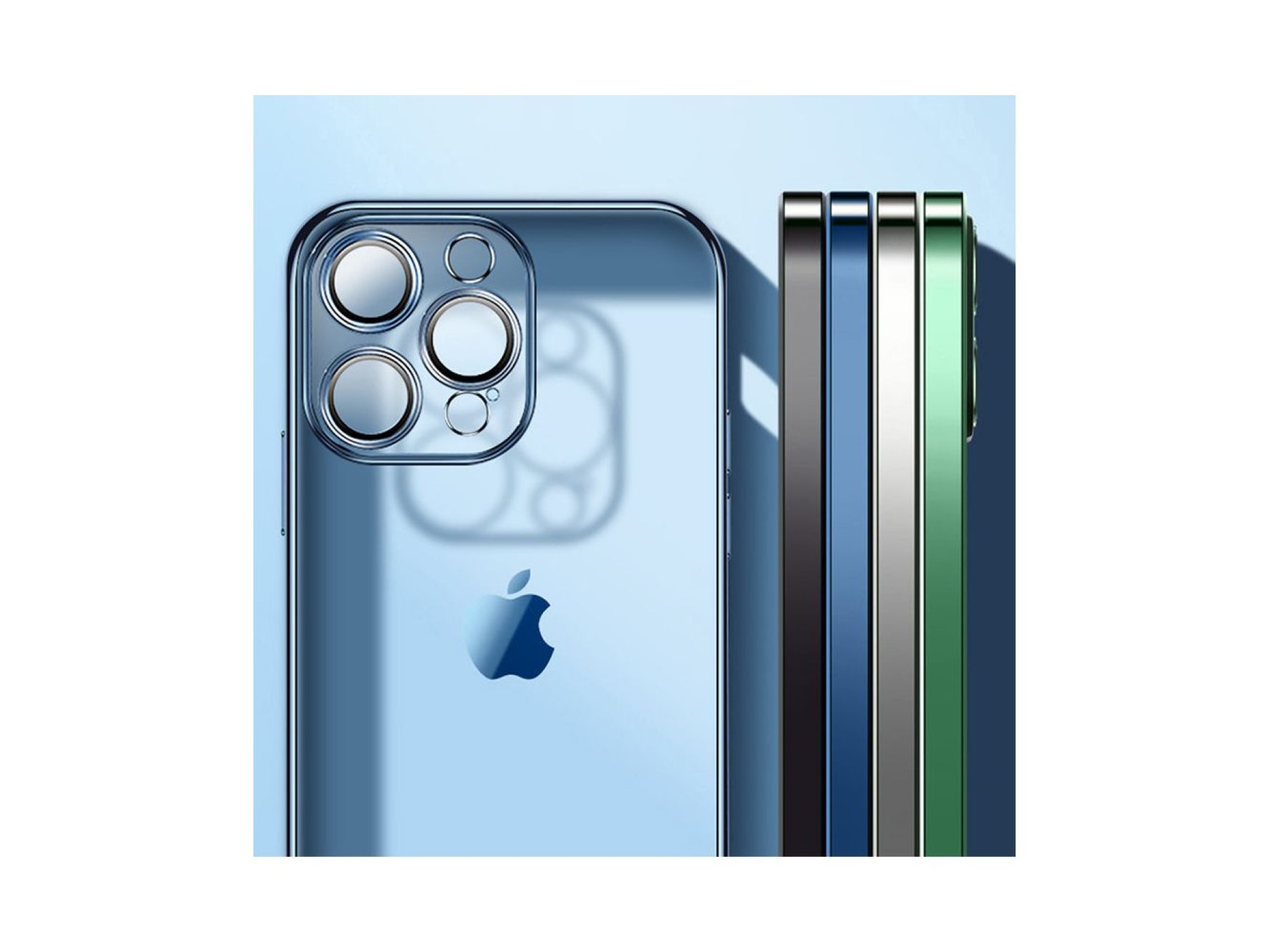 Funda Joyroom Chery Mirror para iPhone 13 Pro con marco metálico plateado (JR-BP908 plata)