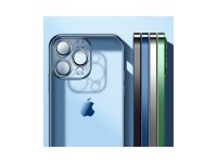 Funda Joyroom Chery Mirror para iPhone 13 Pro con marco met�lico plateado (JR-BP908 plata)