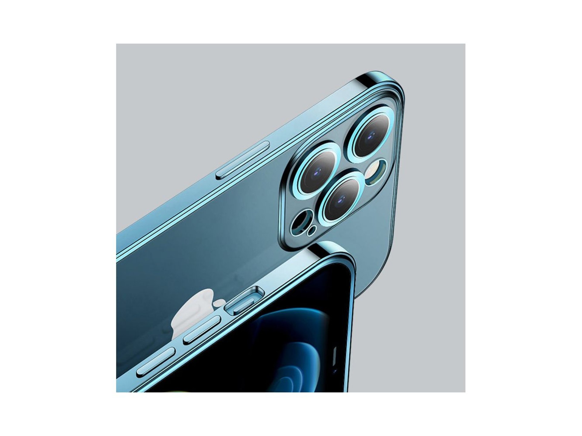 Funda Joyroom Chery Mirror para iPhone 13 Pro con marco metálico plateado (JR-BP908 plata)