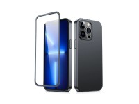 Joyroom 360 Full Case front and back cover for iPhone 13 Pro + tempered glass screen protector black Joyroom 360 Full Case front and back cover for iPhone 13 Pro + tempered glass screen protector black