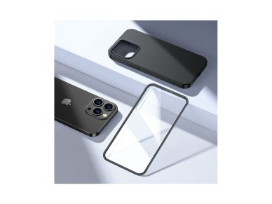 Joyroom 360 Full Case front and back cover for iPhone 13 Pro + tempered glass screen protector black Joyroom 360 Full Case front and back cover for iPhone 13 Pro + tempered glass screen protector black