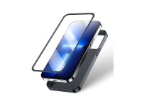 Joyroom 360 Full Case front and back cover for iPhone 13 Pro + tempered glass screen protector black Joyroom 360 Full Case front and back cover for iPhone 13 Pro + tempered glass screen protector black