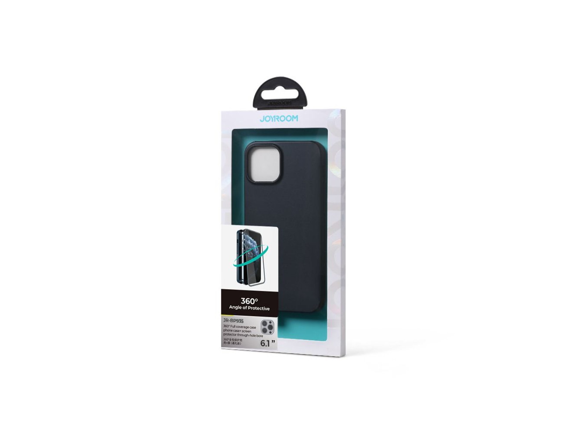 Joyroom 360 Full Case front and back cover for iPhone 13 Pro + tempered glass screen protector black