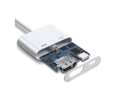 Joyroom S-H141 Lightning (male) - HDMI FullHD 1080p 60Hz (female) / Lightning (female) adapter - whi Joyroom S-H141 Lightning (male) - HDMI FullHD 1080p 60Hz (female) / Lightning (female) adapter - whi