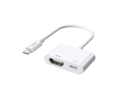 Joyroom S-H141 Lightning (male) - HDMI FullHD 1080p 60Hz (female) / Lightning (female) adapter - whi Joyroom S-H141 Lightning (male) - HDMI FullHD 1080p 60Hz (female) / Lightning (female) adapter - whi