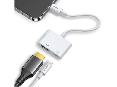 Joyroom S-H141 Lightning (male) - HDMI FullHD 1080p 60Hz (female) / Lightning (female) adapter - whi Joyroom S-H141 Lightning (male) - HDMI FullHD 1080p 60Hz (female) / Lightning (female) adapter - whi