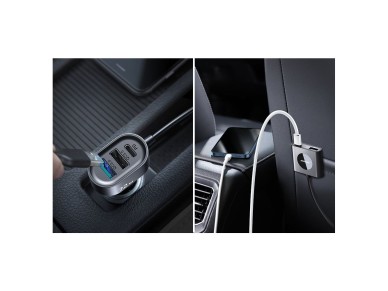 Cargador de coche Joyroom 2xPD + 2xQC3.0 72W 1,5m negro (JR-CL05)