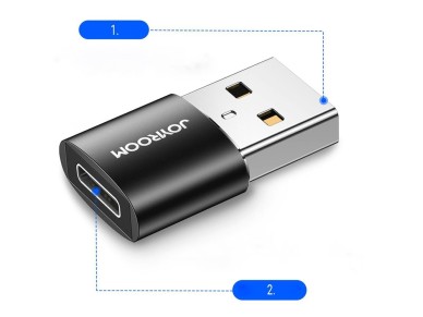 Joyroom adapter from USB Type C (female) to USB (male) 2 pcs. black (S-H152 Black)