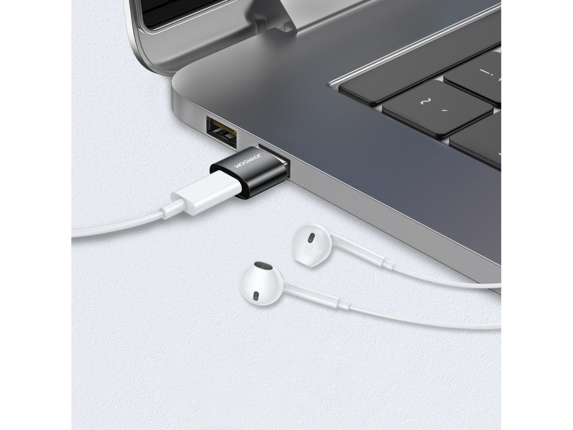 Adaptador Joyroom de USB Tipo C (fêmea) para USB (macho) 2 unidades, preto (S-H152 Preto)