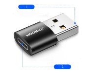 Adaptador Joyroom de USB Tipo C (fêmea) para USB (macho) 2 unidades, preto (S-H152 Preto) Adaptador Joyroom de USB Tipo C (fêmea) para USB (macho) 2 unidades, preto (S-H152 Preto)