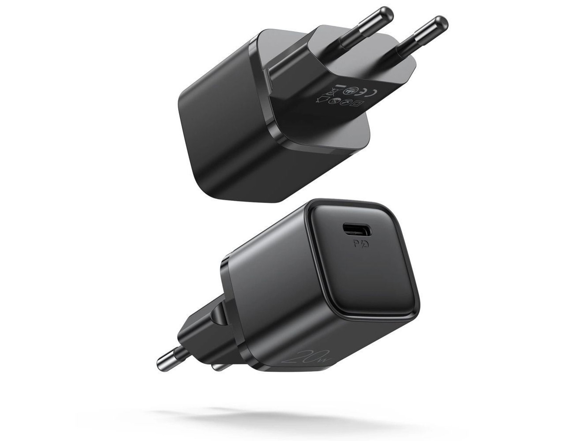 Cargador de pared rápido Joyroom USB Tipo C 20W Power Delivery Quick Charge 3.0 AFC negro (L-P202)