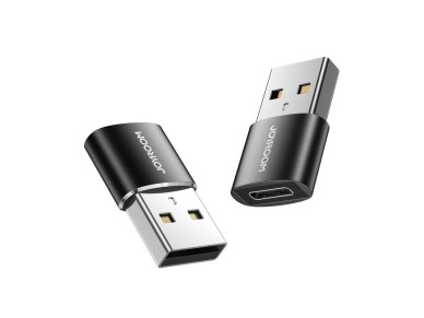 Joyroom adapter from USB Type C (female) to USB (male) 2 pcs. black (S-H152 Black)