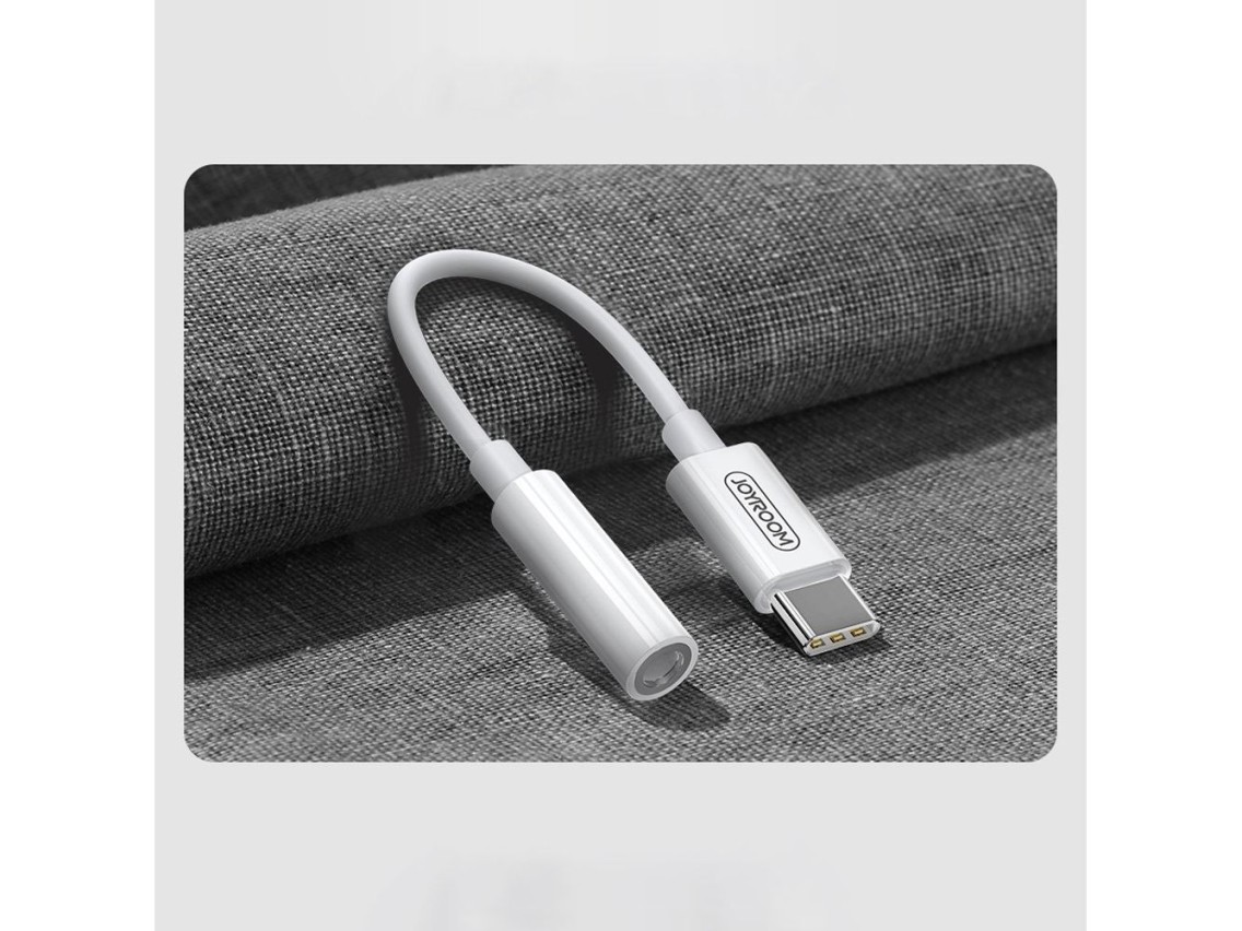 Joyroom SH-C1 headphone mini jack 3.5 mm (female) / USB-C (male) adapter - white