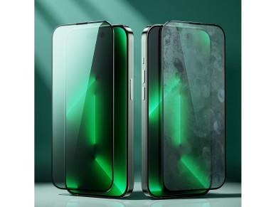 Protector de pantalla Joyroom Knight de cristal verde para iPhone 14 Plus con filtro antiluz azul de Protector de pantalla Joyroom Knight de cristal verde para iPhone 14 Plus con filtro antiluz azul de
