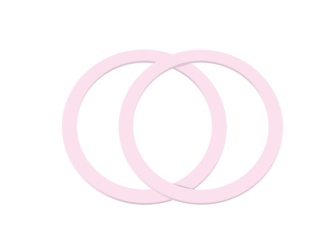 Conjunto de anéis magnéticos de metal Joyroom para smartphone, 2 unidades, rosa (JR-Mag-M3)