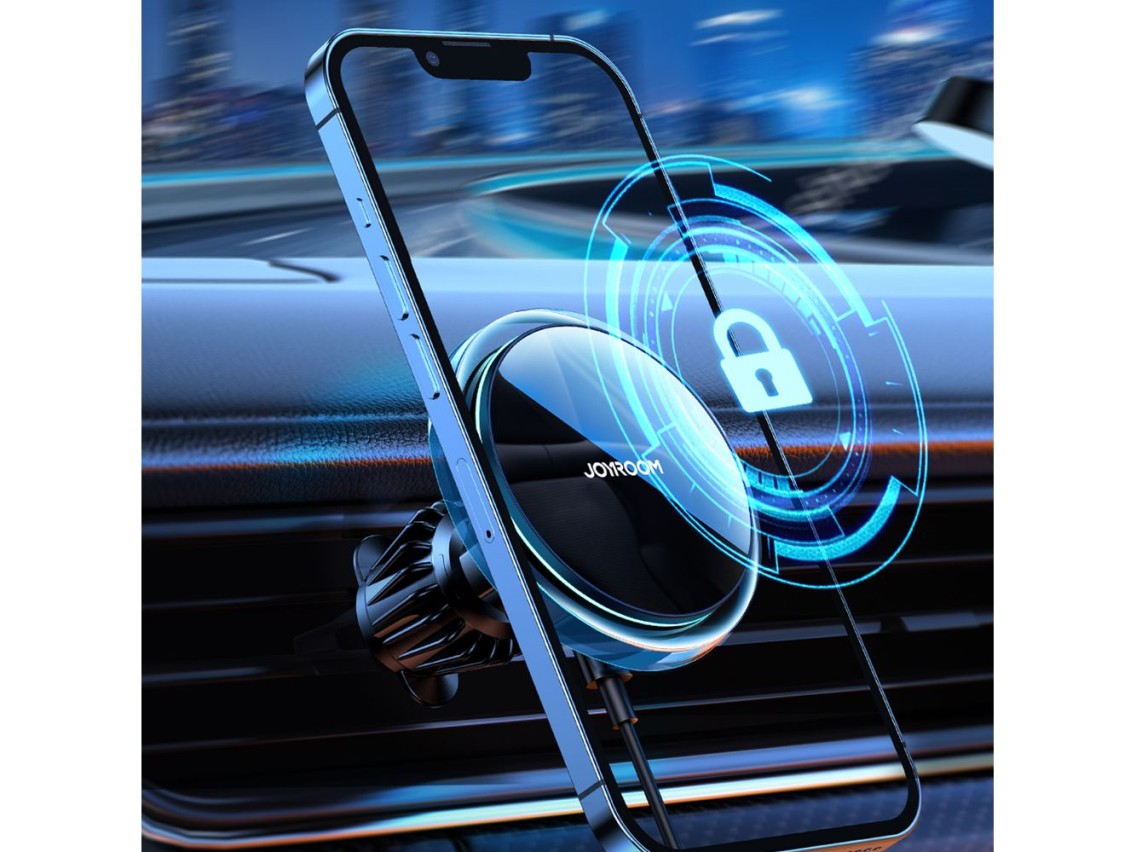 Suporte para celular veicular Joyroom com carregador indutivo Qi de 15W (compatível com MagSafe) par