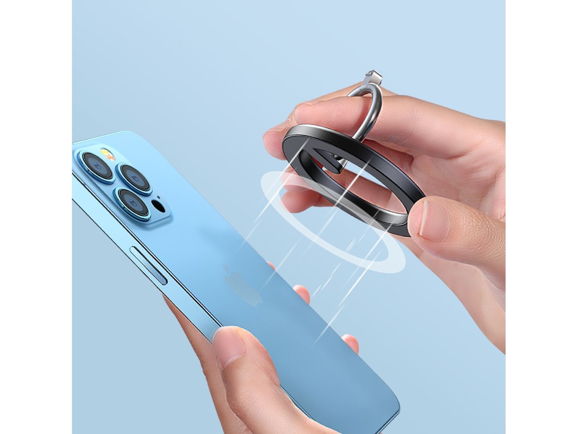 Suporte magnético multifuncional para carro Joyroom com anel para celular, preto (JR-ZS294)