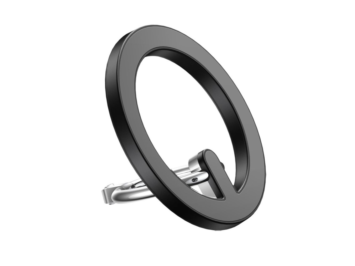 Suporte magnético multifuncional para carro Joyroom com anel para celular, preto (JR-ZS294)