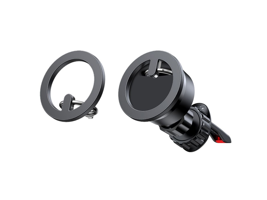 Suporte magnético multifuncional para carro Joyroom com anel para celular, preto (JR-ZS294)