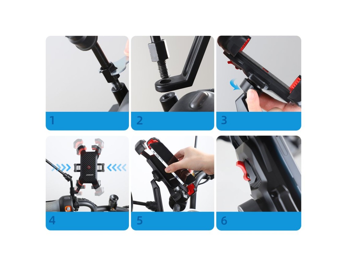 Suporte para celular para motocicleta Joyroom preto (JR-ZS288-m)