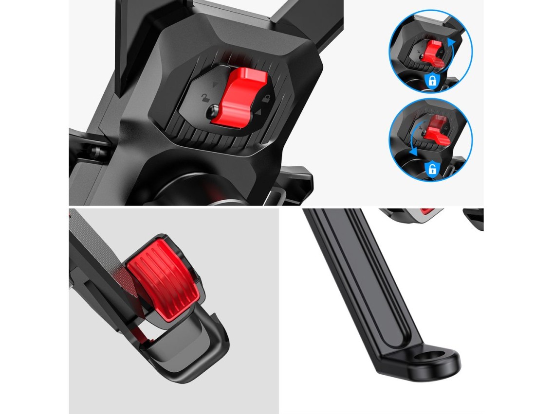 Suporte para celular para motocicleta Joyroom preto (JR-ZS288-m)