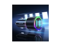 Cargador de coche Joyroom 2 x USB con retroiluminaci�n 24W negro (JR-CL10)