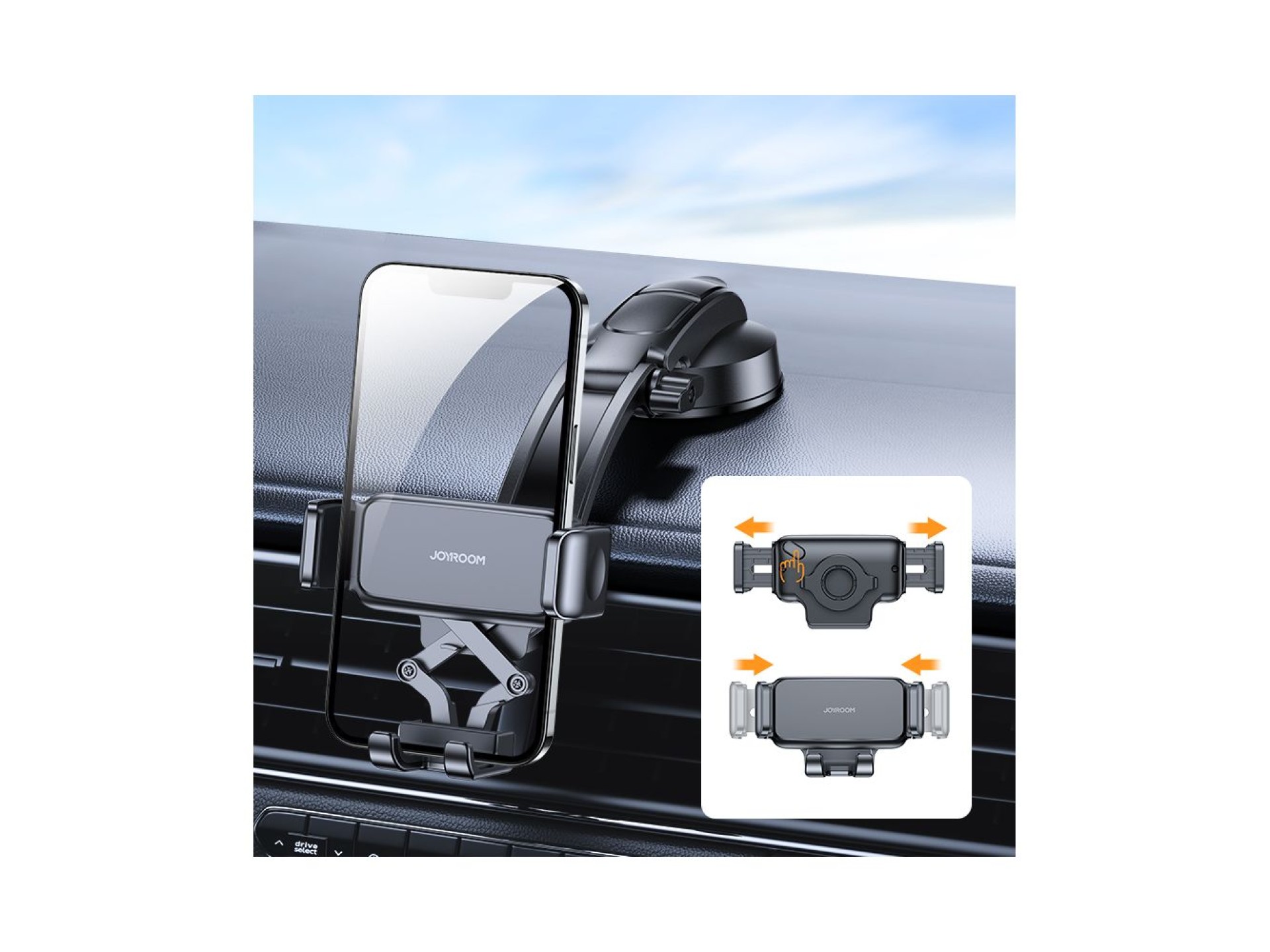 Joyroom mechanical car mount for cockpit black (JR-ZS283)