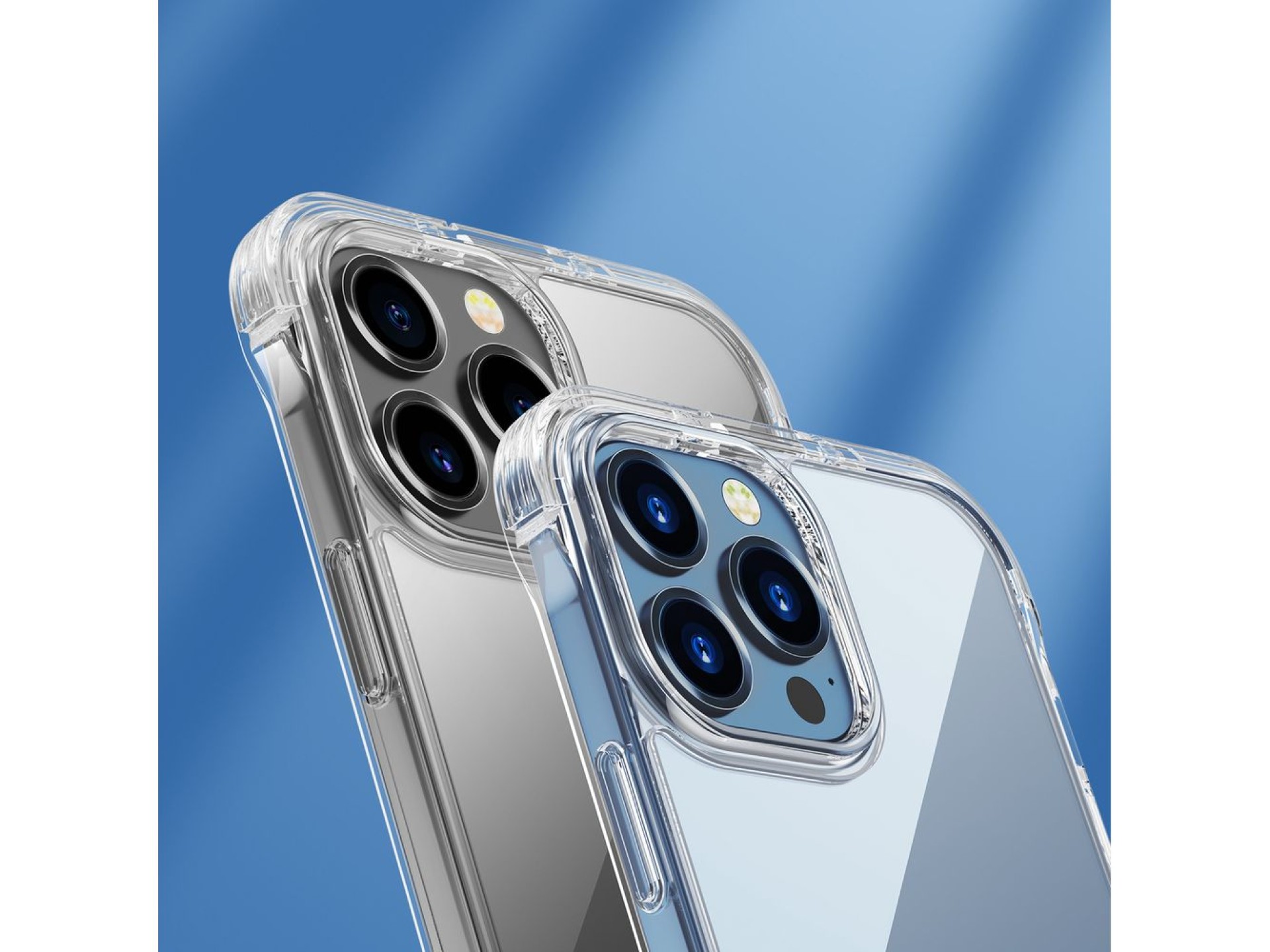 Funda Joyroom Defender Series para iPhone 13 Pro, carcasa resistente con ganchos y soporte, transpar