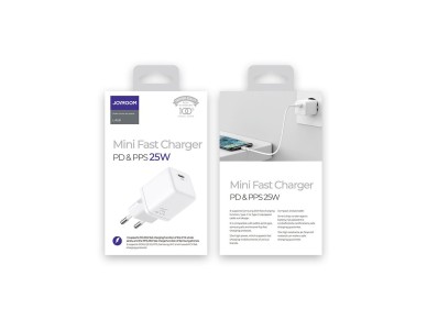 Joyroom fast wall charger USB Type C 25W 3A EU plug white (L-P251) Joyroom fast wall charger USB Type C 25W 3A EU plug white (L-P251)