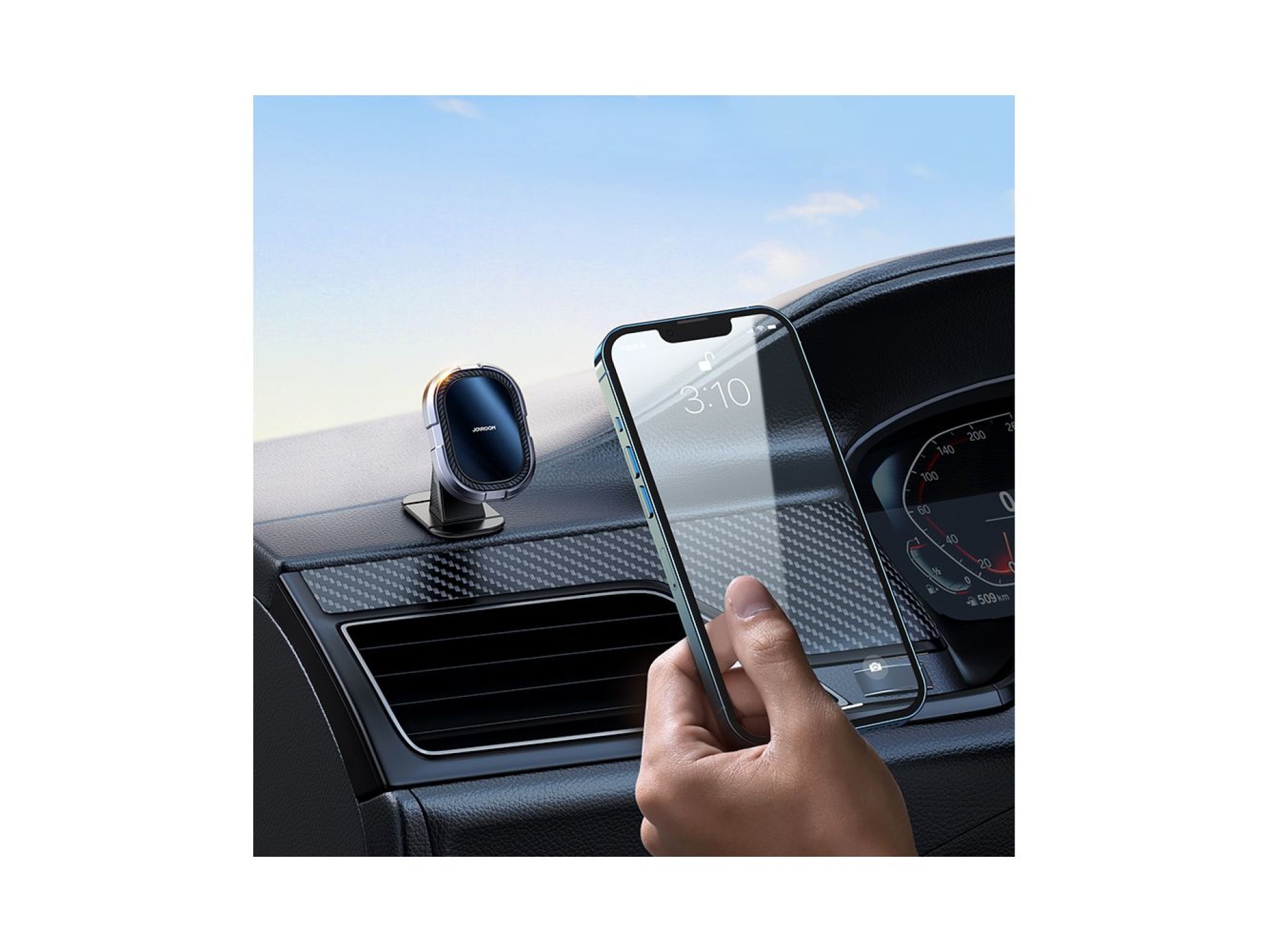 Joyroom magnetic phone holder for dashboard gray (JR-ZS311)