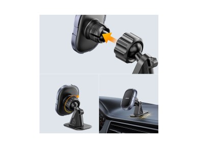 Joyroom magnetic phone holder for dashboard gray (JR-ZS311) Joyroom magnetic phone holder for dashboard gray (JR-ZS311)