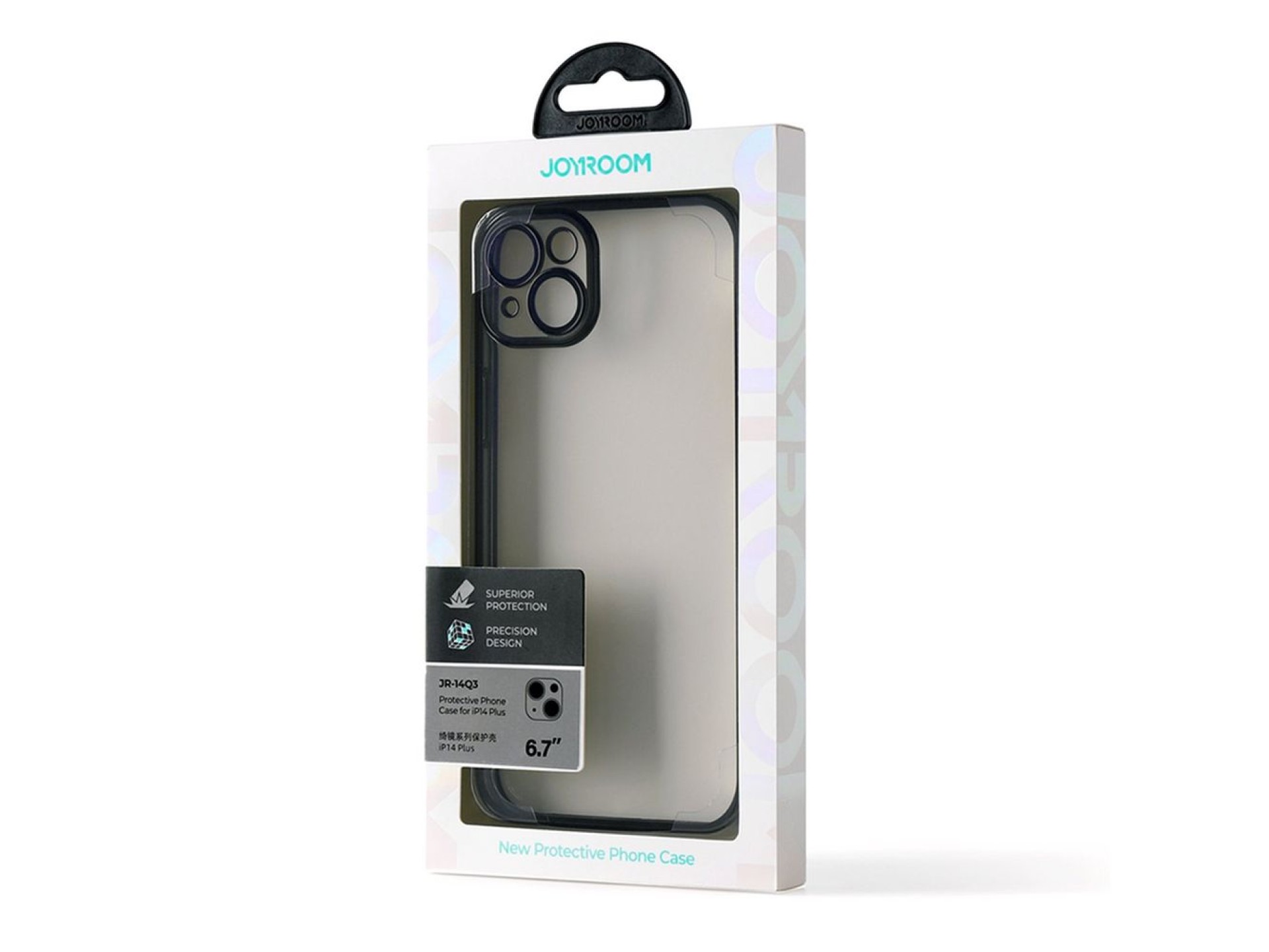 Funda Joyroom 14Q para iPhone 14 Plus con marco metálico negro (JR-14Q3-black)