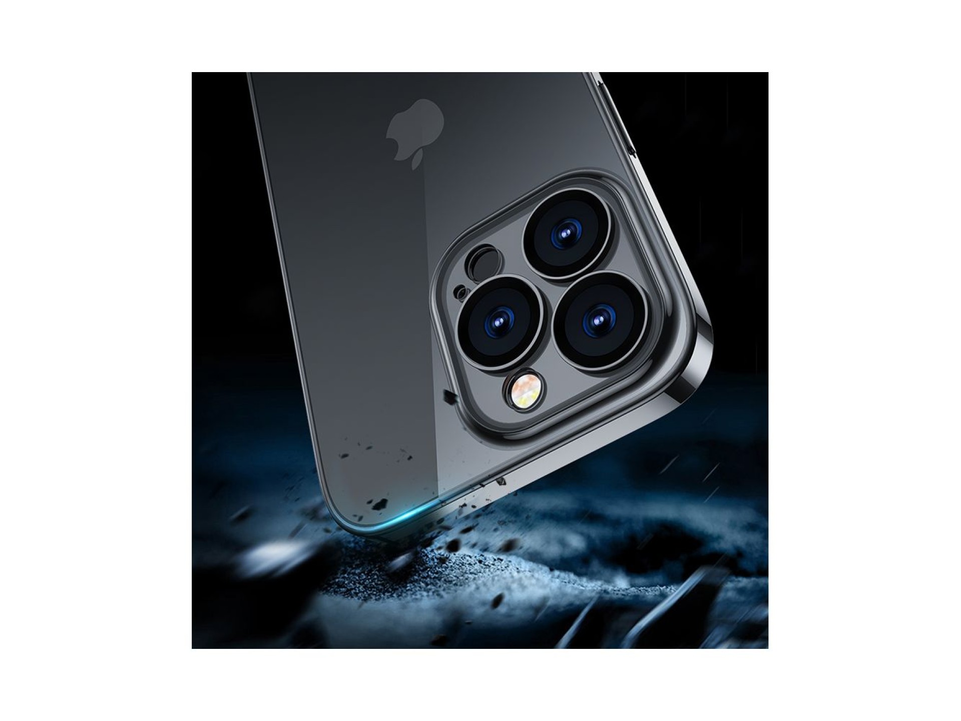 Funda Joyroom 14Q para iPhone 14 Plus con marco metálico negro (JR-14Q3-black)