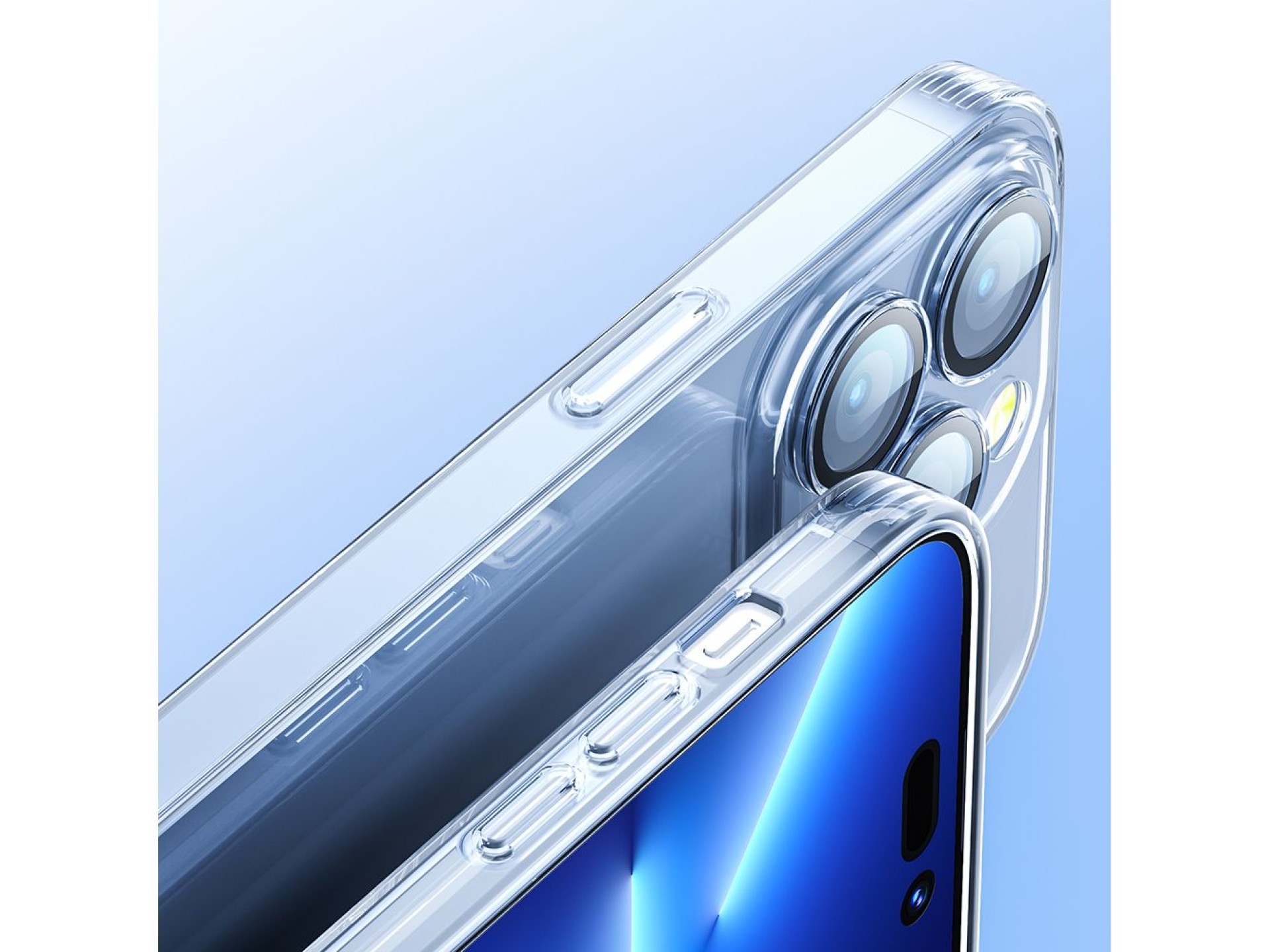 Funda Joyroom 14Q para iPhone 14 con cubierta transparente para la cámara (JR-14Q1 transparente)