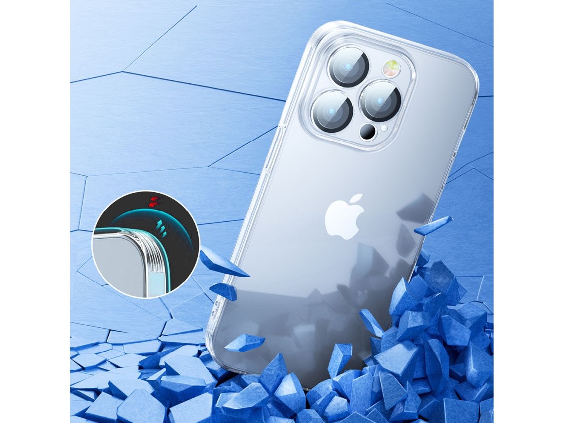 Funda Joyroom 14Q para iPhone 14 con cubierta transparente para la cámara (JR-14Q1 transparente)
