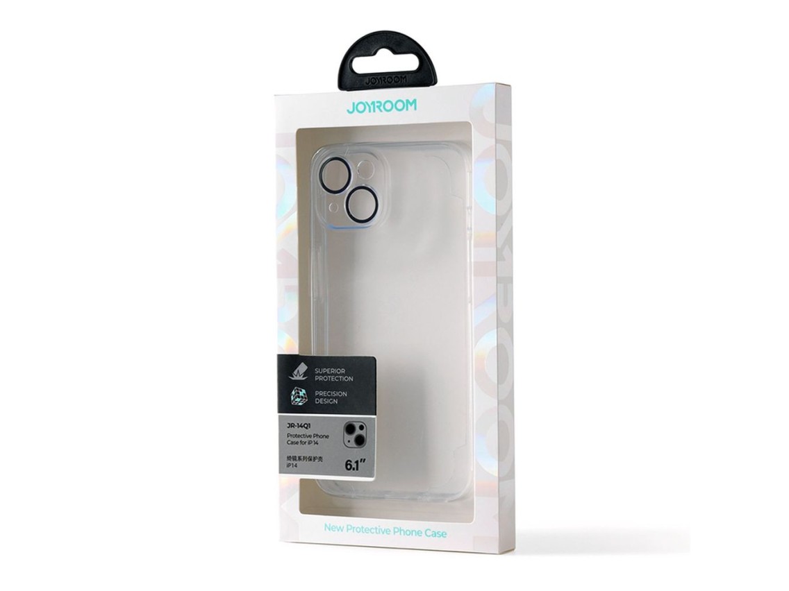 Funda Joyroom 14Q para iPhone 14 con cubierta transparente para la cámara (JR-14Q1 transparente)