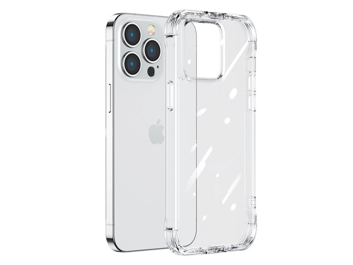 Joyroom Defender Series Case Cover for iPhone 14 Plus Armored Hook Cover Stand Clear (JR-14H3)