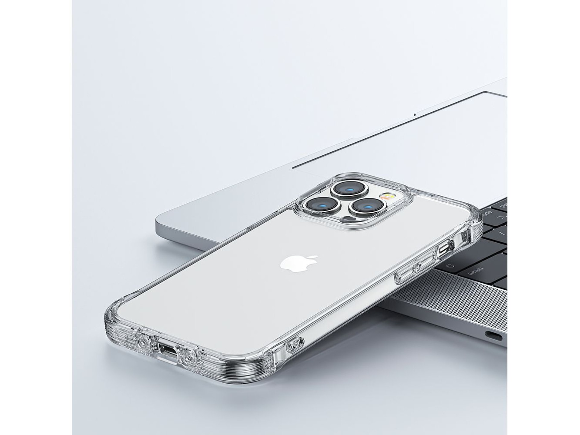 Joyroom Defender Series Case Cover for iPhone 14 Plus Armored Hook Cover Stand Clear (JR-14H3)