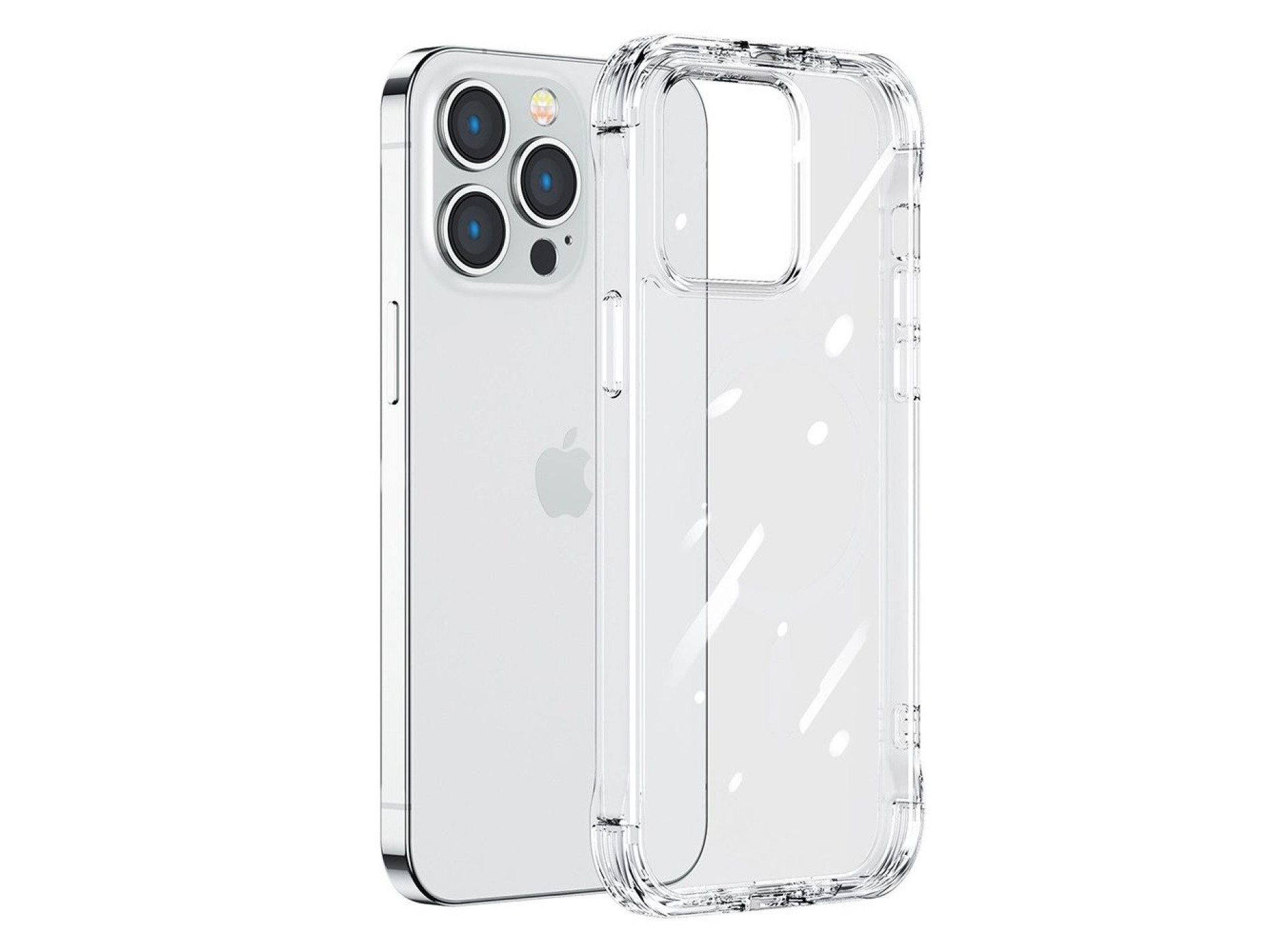 Joyroom Defender Series Case Cover for iPhone 14 Plus Armored Hook Cover Stand Clear (JR-14H3)