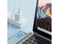 Cabo USB-C/USB-C PD QC Joyroom Long-Lasting Series A9, 60 W, 3 A, 1 m - branco Cabo USB-C/USB-C PD QC Joyroom Long-Lasting Series A9, 60 W, 3 A, 1 m - branco