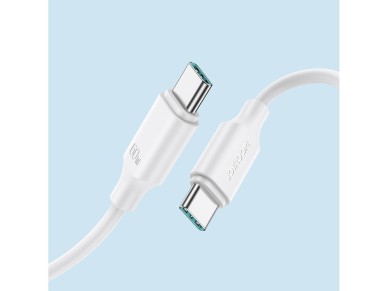Joyroom Long-Lasting Series A9 USB-C / USB-C PD QC cable 60W 3A 1m - white Joyroom Long-Lasting Series A9 USB-C / USB-C PD QC cable 60W 3A 1m - white