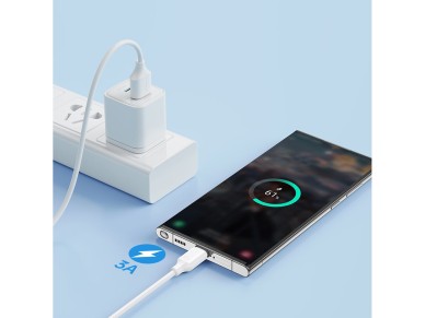 Joyroom Long-Lasting Series A9 USB-A / USB-C 3A cable 1m - white