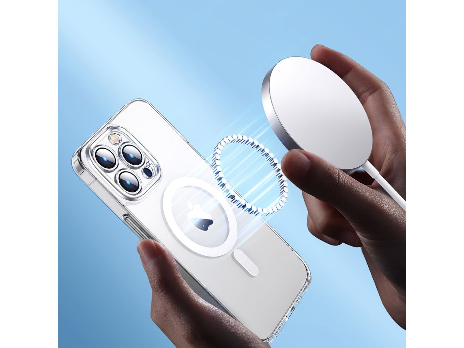 Joyroom 14D Magnetic Case Magnetic Case for iPhone 14 Plus Compatible with MagSafe transparent (JR-1