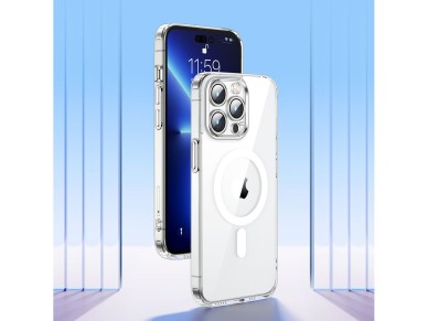Capa magnética Joyroom 14D para iPhone 14 Plus compatível com MagSafe, transparente (JR-14D7) Capa magnética Joyroom 14D para iPhone 14 Plus compatível com MagSafe, transparente (JR-14D7)
