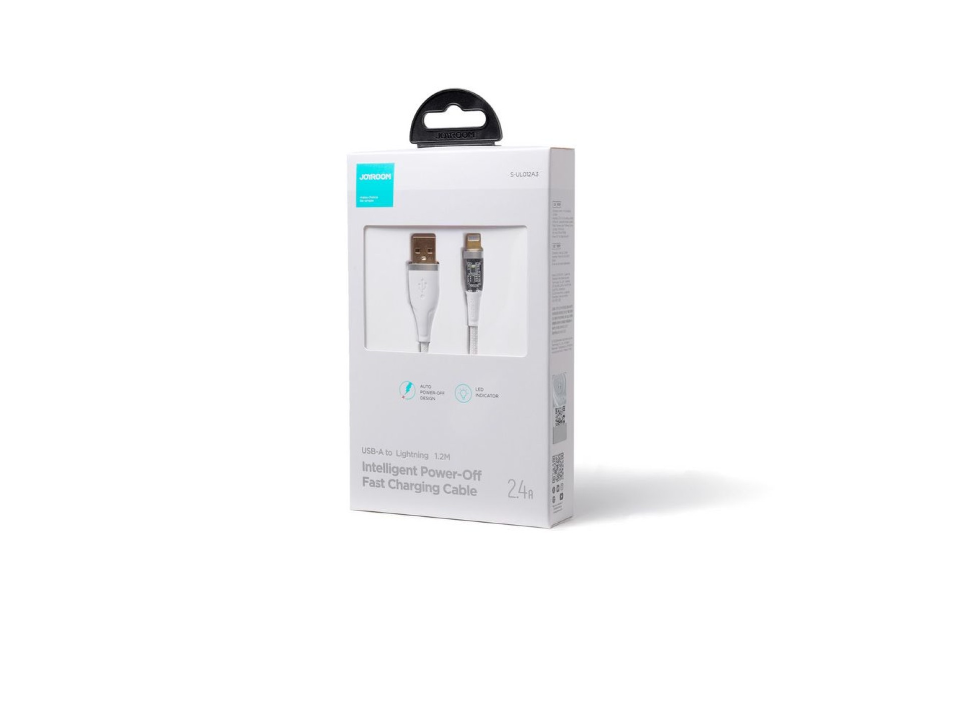 Joyroom Star-Cloud Series A3 USB-A / Lightning Cable 2.4A 1.2m with Smart Switch - White