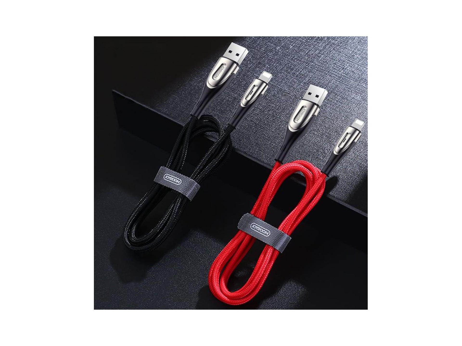 Joyroom Sharp Series S-M411 USB-A / Lightning 3A Cable 1.2m with Charging Indicator - Black