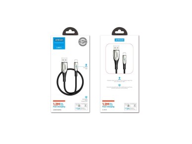 Cable USB-A/Lightning 3A Joyroom Sharp Series S-M411 de 1,2 m con indicador de carga - Negro Cable USB-A/Lightning 3A Joyroom Sharp Series S-M411 de 1,2 m con indicador de carga - Negro