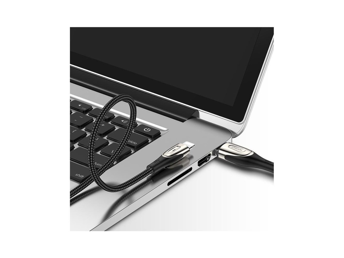 Joyroom Sharp Series S-M411 USB-A / Lightning 3A Cable 1.2m with Charging Indicator - Black