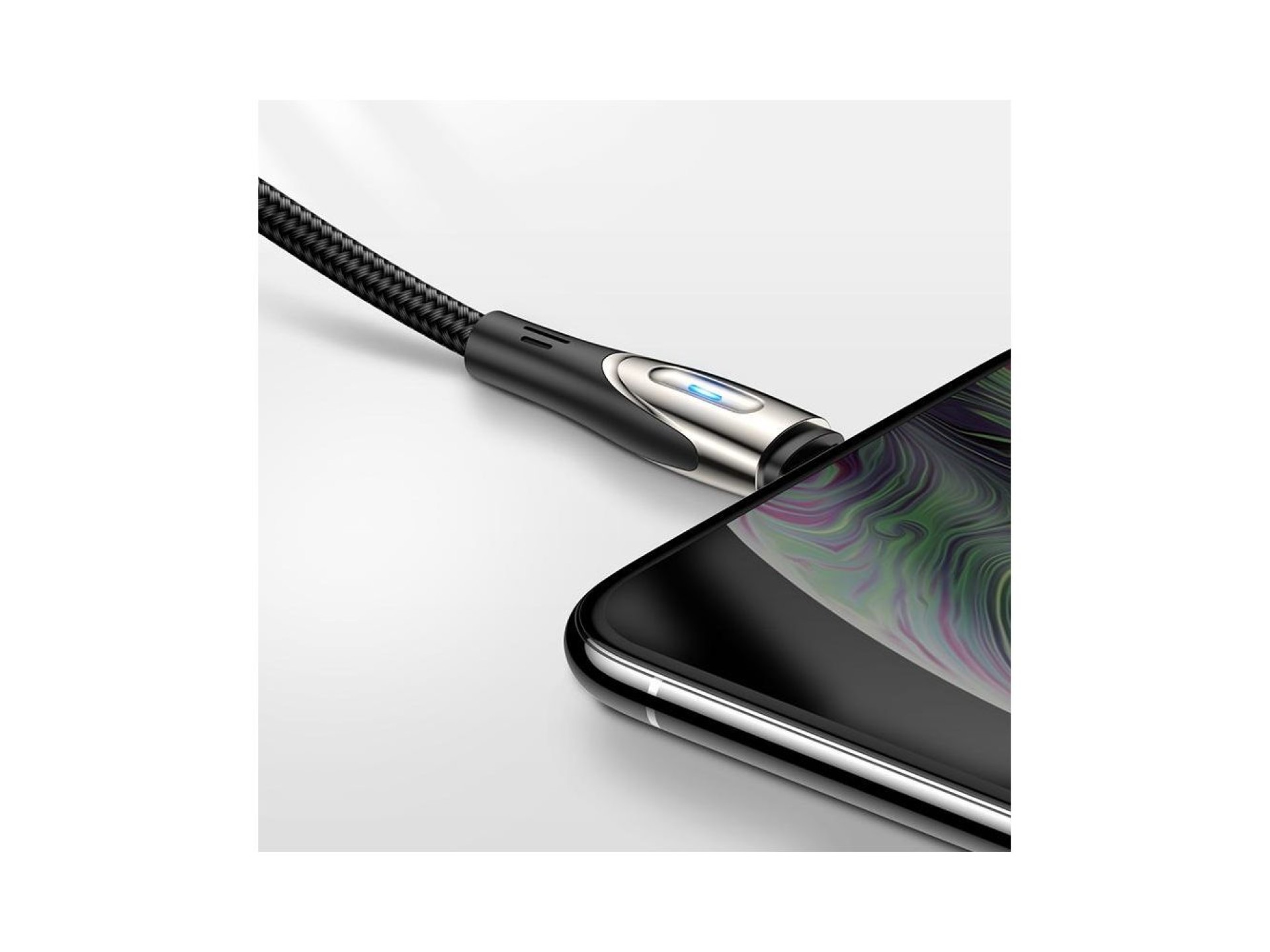 Joyroom Sharp Series S-M411 USB-A / Lightning 3A Cable 1.2m with Charging Indicator - Black