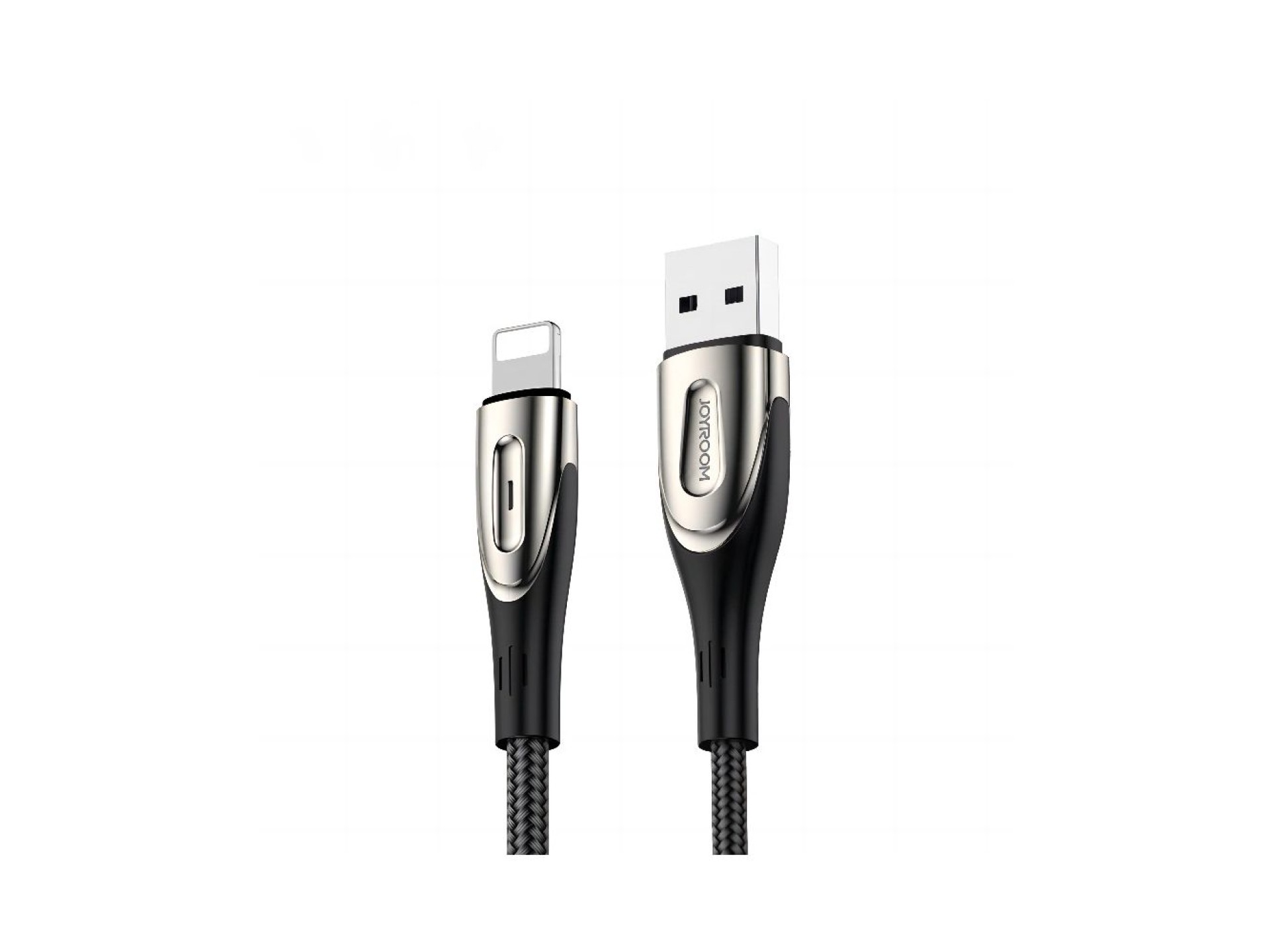 Joyroom Sharp Series S-M411 USB-A / Lightning 3A Cable 1.2m with Charging Indicator - Black
